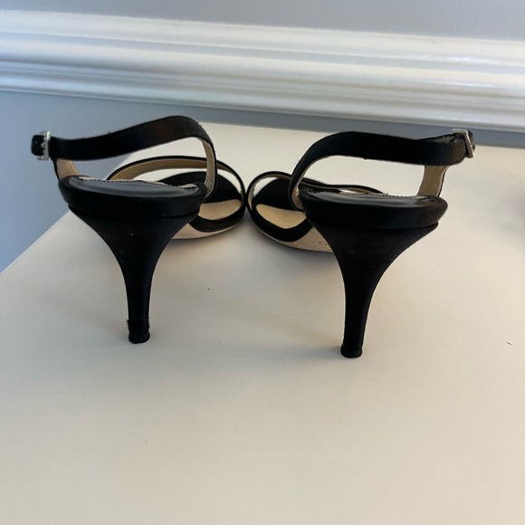 Jimmy Choo Black Satin Alfie Sandals, Size 7 - Picture 3 of 8